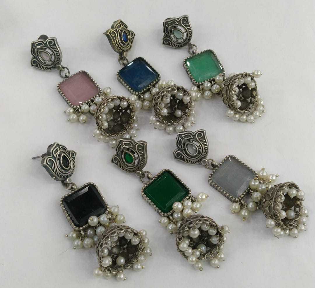 Oxidized earring