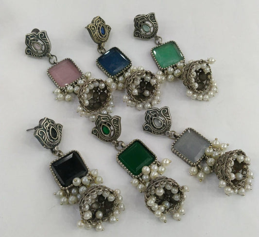 Oxidized earring