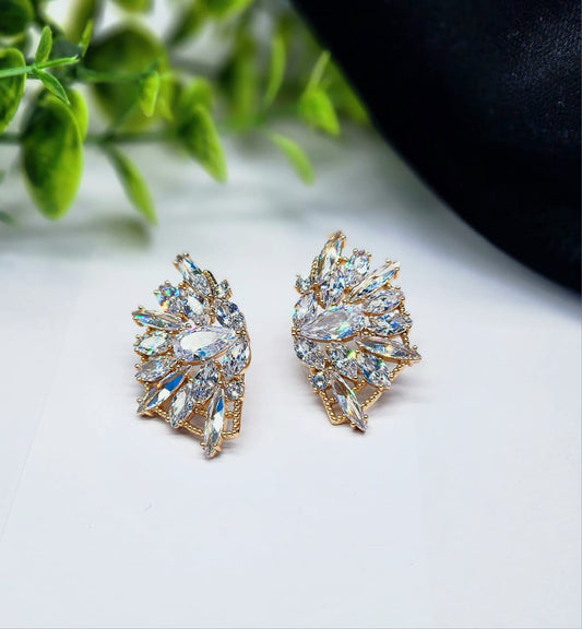 Xuping Imported Zirconia Cluster Stud Earrings.